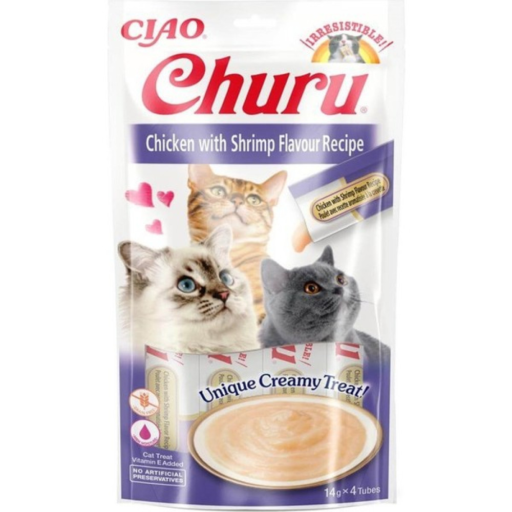 Ciao Churu Cream Tavuklu ve Karidesli Kedi Kreması 4x14 Gr Evcil Hayvan Ürünleri Fiyatı