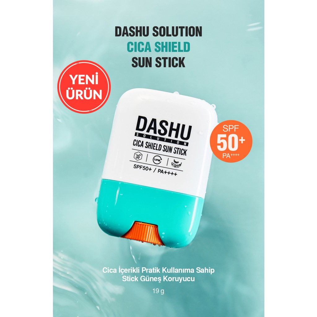 Cica Içerikli, Pratik, Stick Güneş Koruyucu Dashu Solution Cica Shield Sun Stick Spf 50+ Pa++++ Diğer Fiyatı