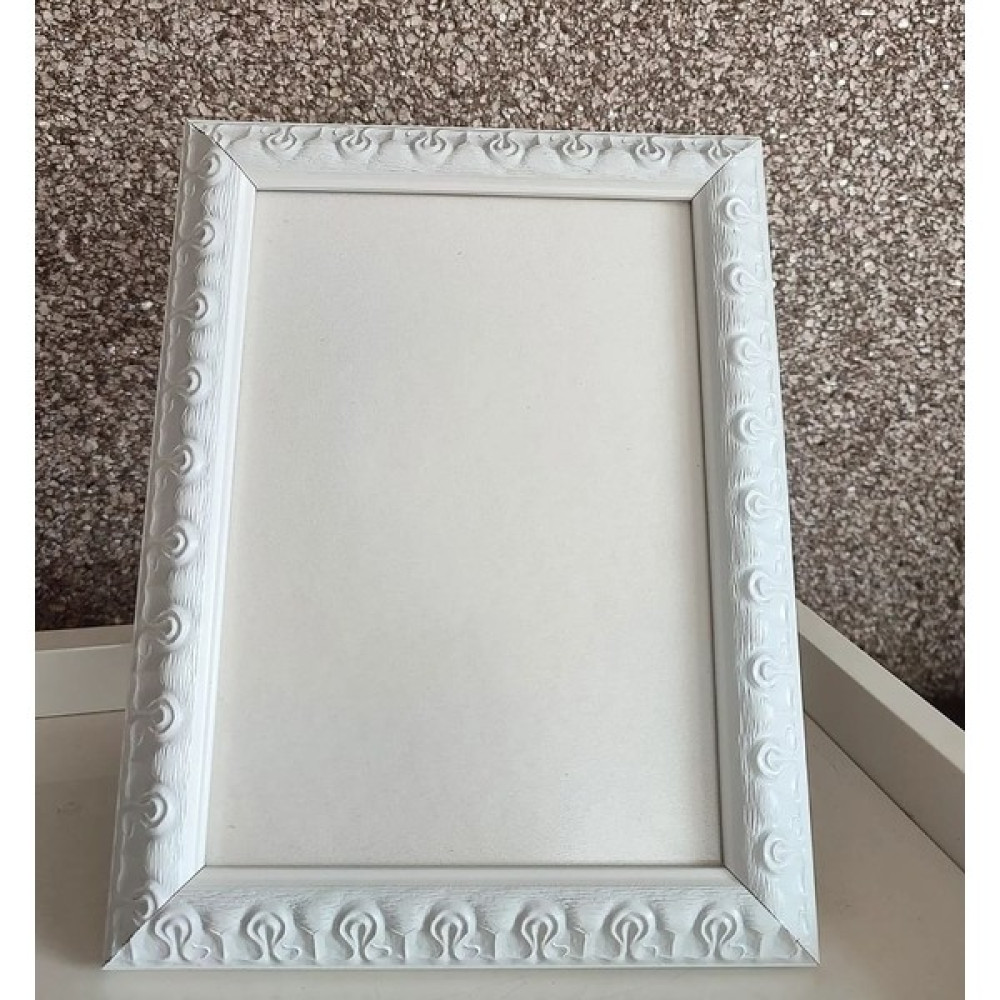 Çiçek Çerçeve Oymalı Beyaz Çerçeve - 15 x 21 cm Resim & Fotoğraf Çerçevesi Fiyatı