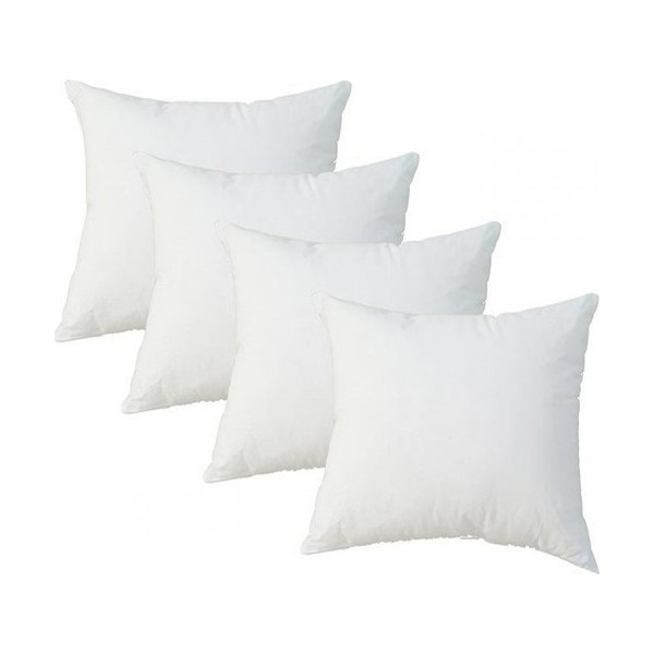 Çiçekce Home 4 'lü Dekoratif Silikonlu Kırlent Iç Yastığı 43X43CM - 400GR - 43 x 43 cm - Beyaz Kırlent / Mobilya Yastığı Fiyatı