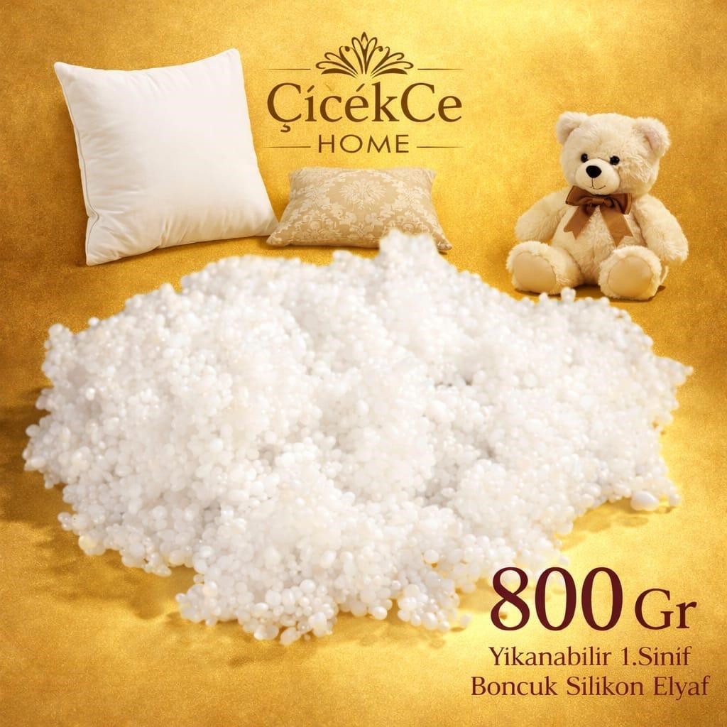 ÇİÇEKCE HOME Boncuk Silikon Elyaf 800gr - 50 x 70 cm - Beyaz Yastık Fiyatı