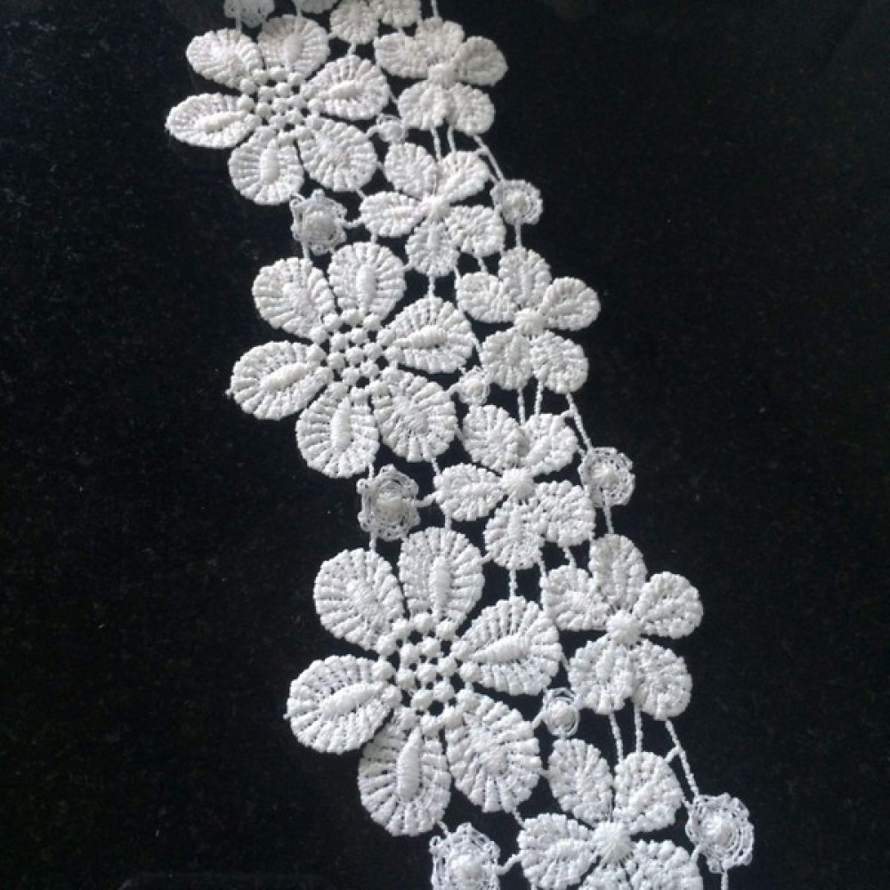 Çiçekli Güpür Dantel En 7 cm 10 Metre - Mor Oto Boyaları Fiyatı