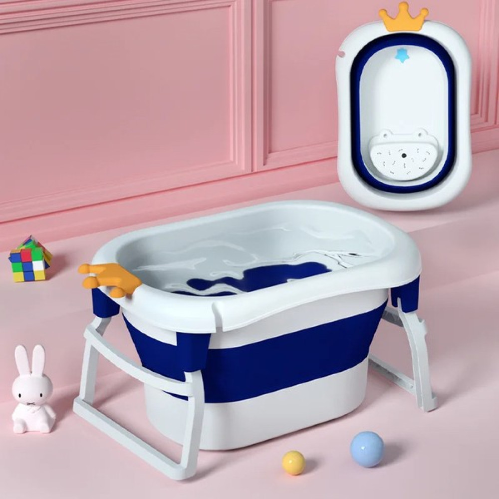 Cici Bears Cicibears Bebek Katlanabilir Küvet - Mavi (Yurt Dışından) - 0 - 6 Yaş Bebek Banyo Küveti Fiyatı