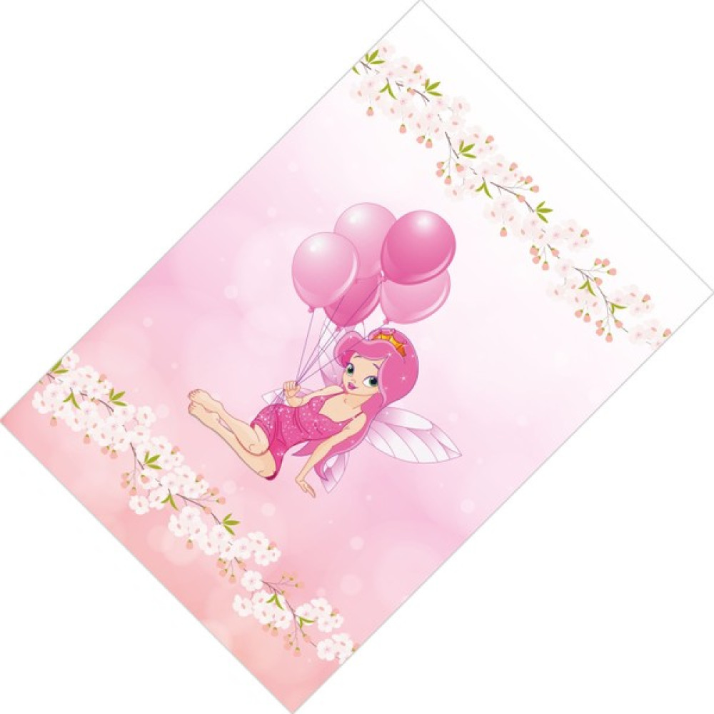 Cici Odam Balonlu Prenses Kız Çocuk Odası Tasarımsı-80x150 - 80 x 150 cm Bebek Odası Halı Fiyatı