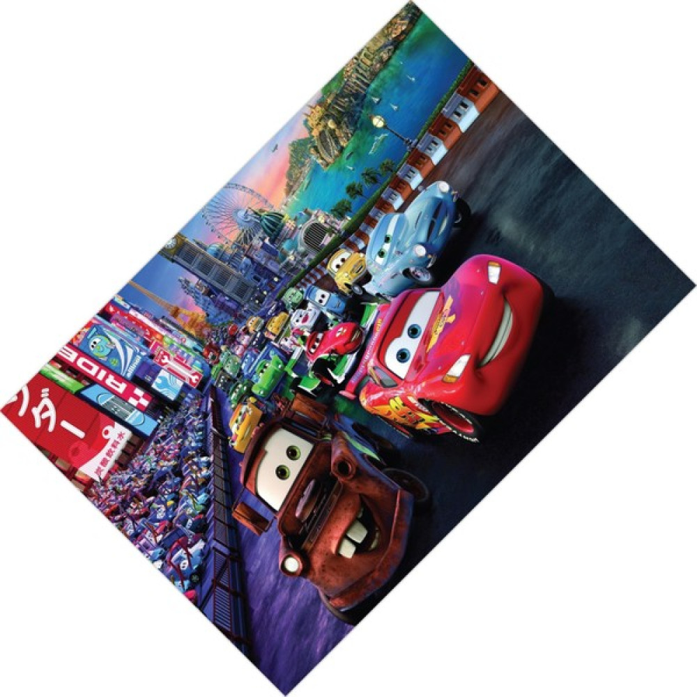 Cici Odam Yarışçi Arabalar Erkek Çocuk Tasarımsı-80x150 - 80 x 150 cm Bebek Odası Halı Fiyatı