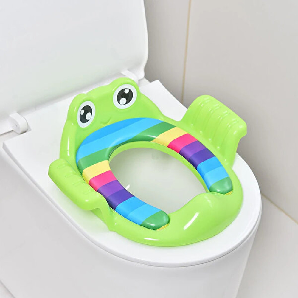 Cicibears Çocuk Klozet Kapağı Yardımcı Tuvalet Eğitimi - Yeşil (Yurt Dışından) - 25cm Bebek Lazımlık Fiyatı