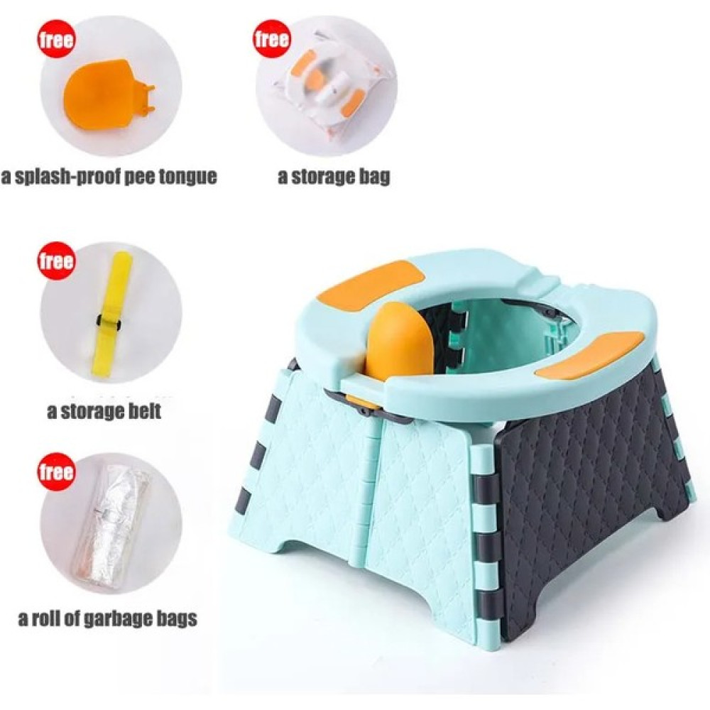 Cicibears Çocuk Portatif Lazımlık - Mavi (Yurt Dışından) - 22 × 23 × 15 cm Bebek Lazımlık Fiyatı