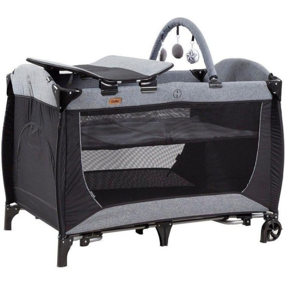 Ciciko 1020 Rover Oyun Parkı 70X110 Gri - Siyah Park Yatak / Oyun Parkı Fiyatı