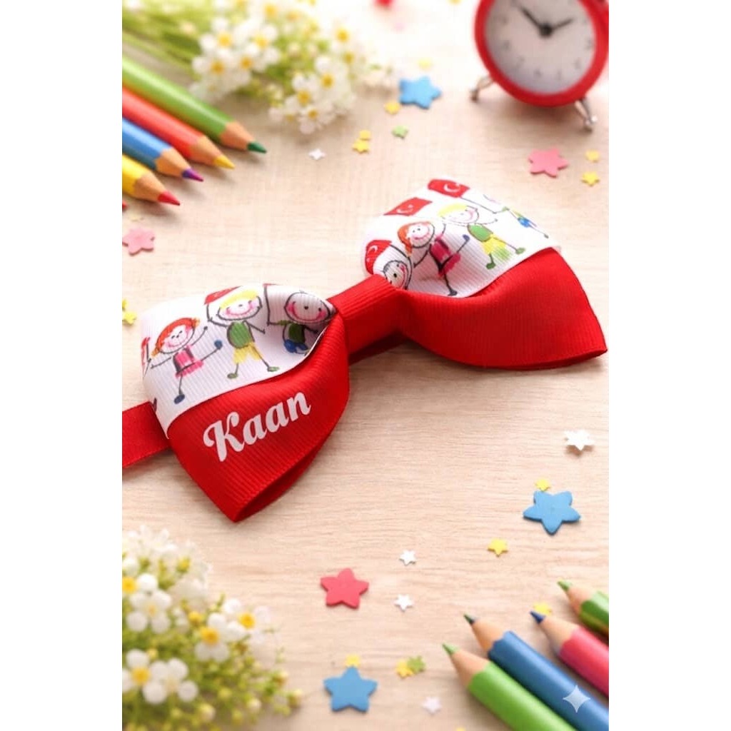 Cicis Accessories Kırmızı Papyon 23 Nisan Isimli Kişiye Özel Desenli Erkek Çocuk Aksesuar Diğer Fiyatı