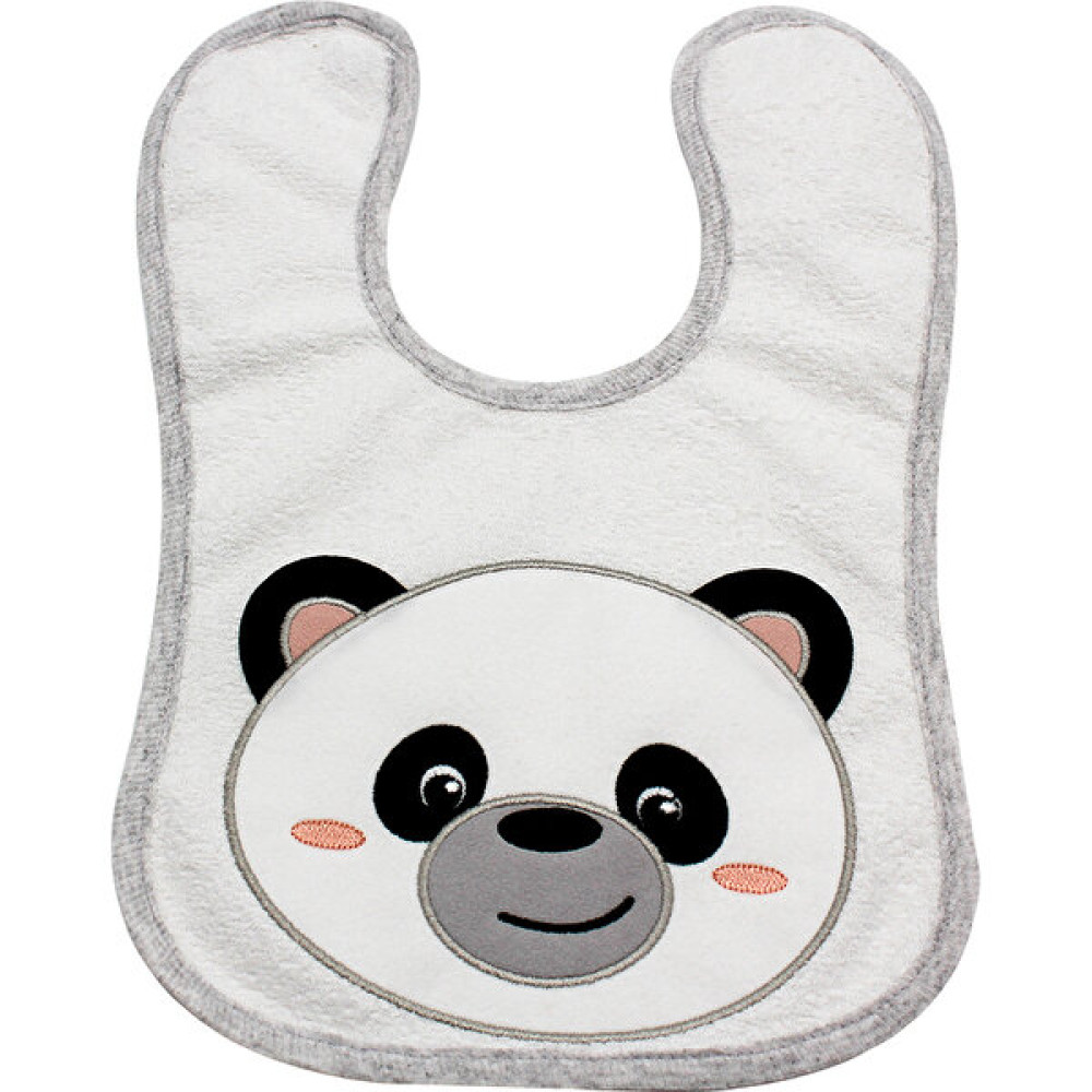 Cicoop Panda Figürlü Havlu Su Geçirmez Mama Önlüğü - Ekru - 0 - 6 Ay Mama Önlüğü Fiyatı