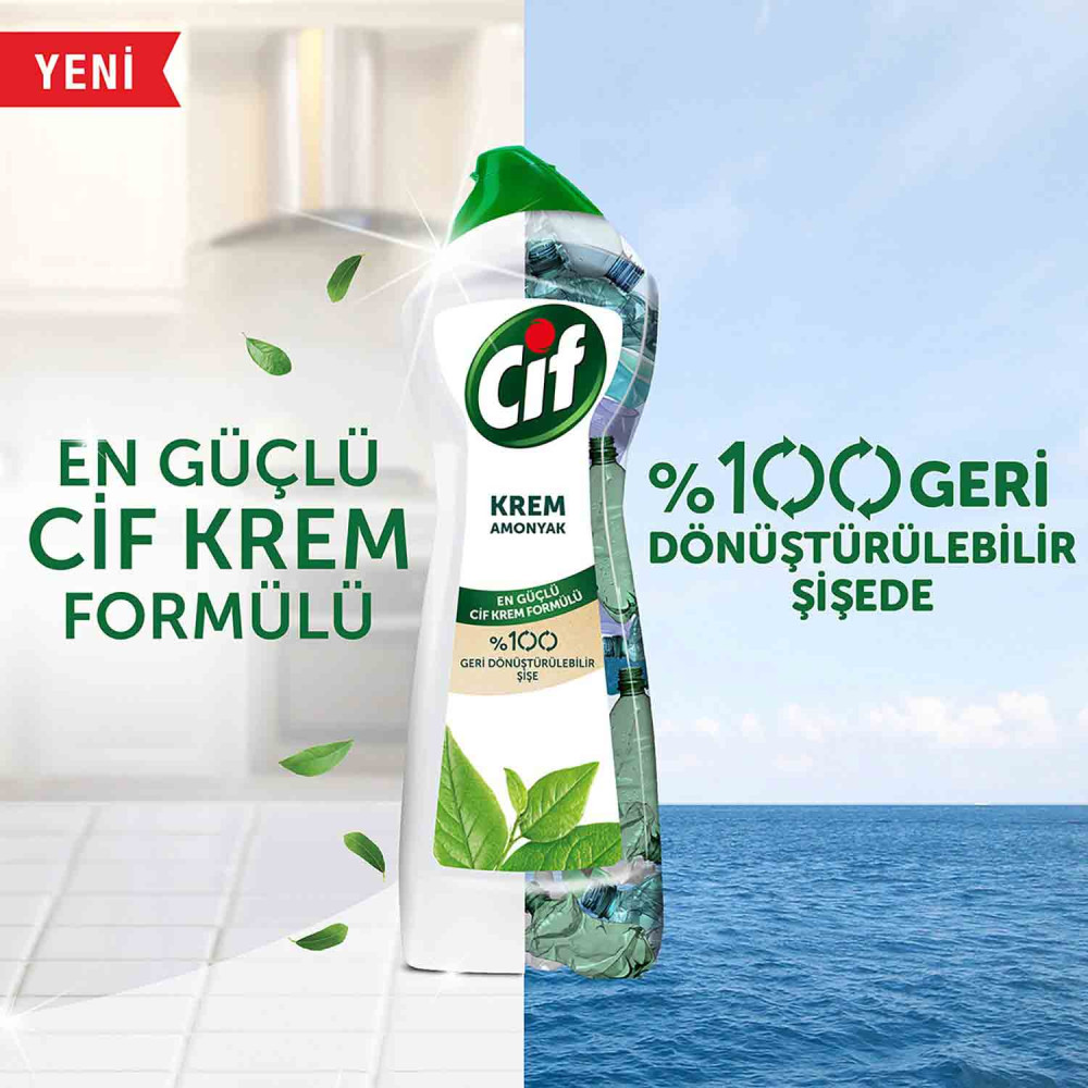Cif Krem Temizleyici 750 ml Amonyak + 750 ml Limon + 400 ml Dezenfekta