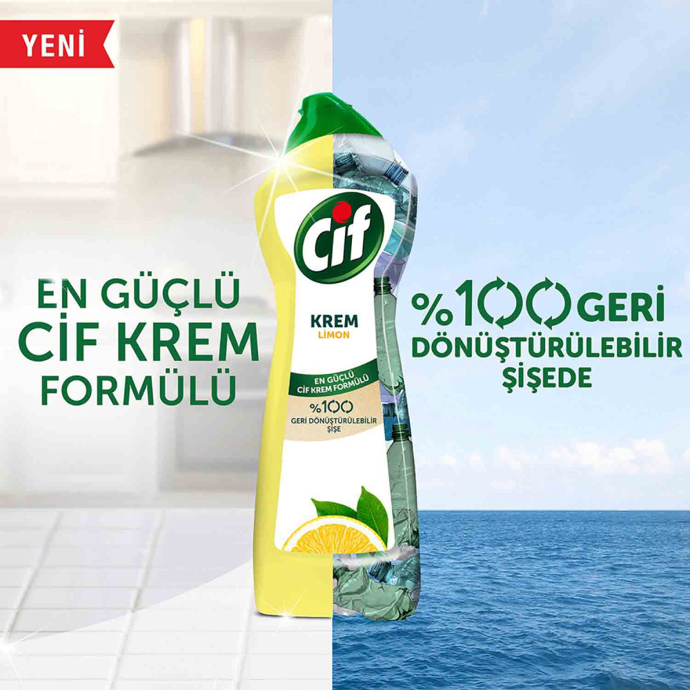 Cif Krem Temizleyici 750 ml Amonyak + 750 ml Limon + 400 ml Dezenfekta