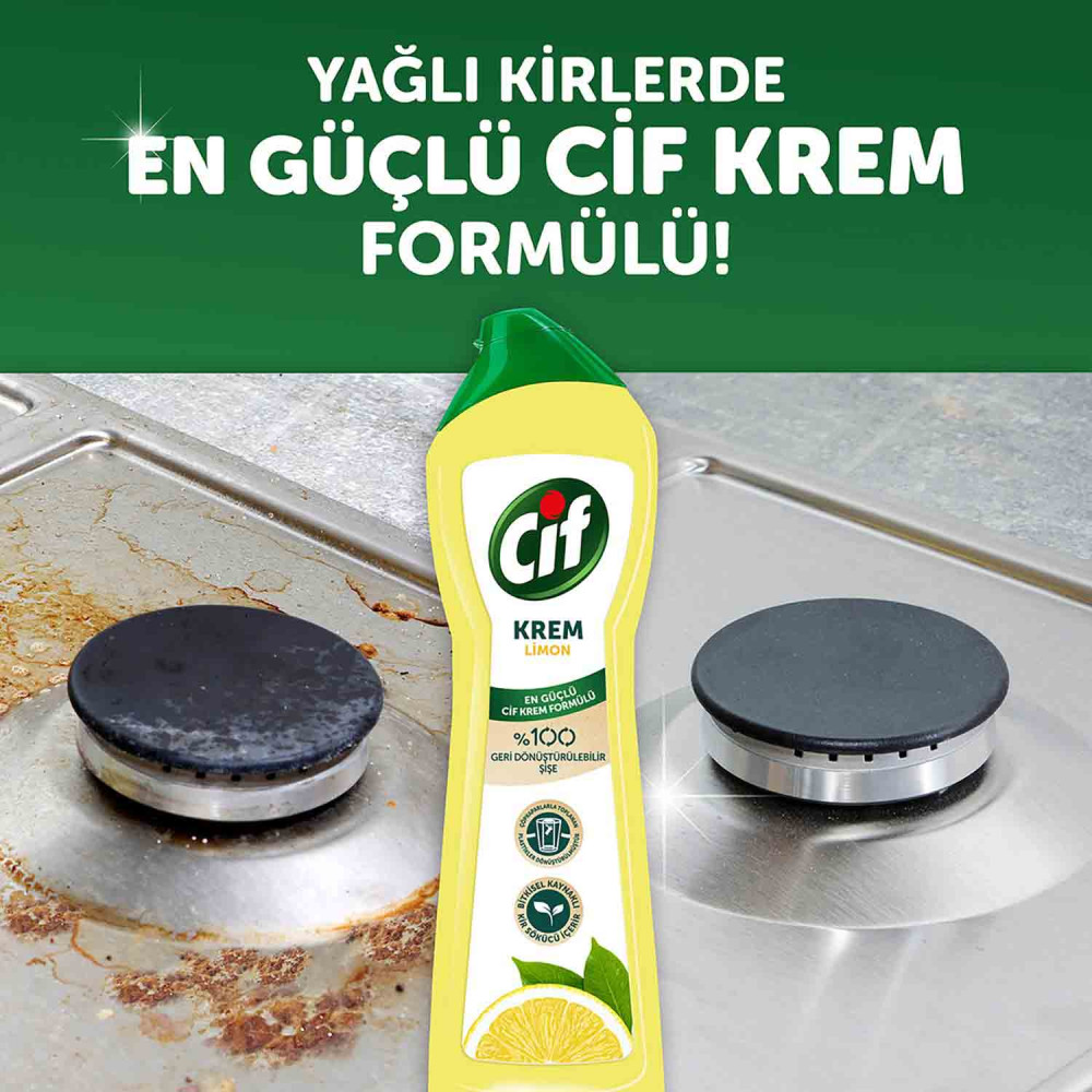 Cif Krem Temizleyici 750 ml Amonyak + 750 ml Limon + 400 ml Dezenfekta