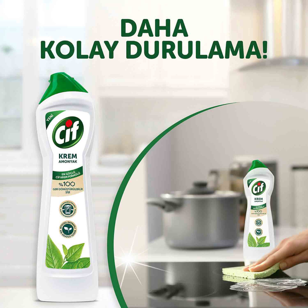 Cif Krem Temizleyici 750 ml Amonyak + 750 ml Limon + 400 ml Dezenfekta