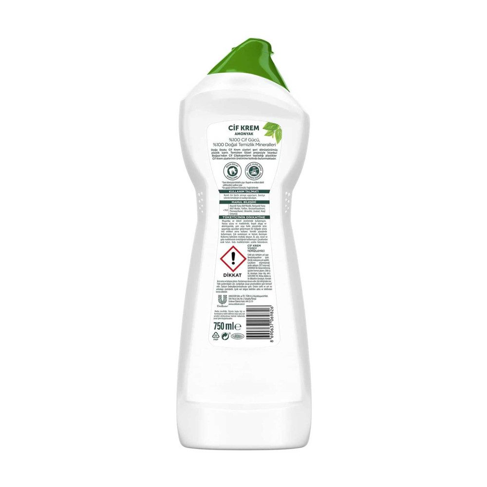 Cif Krem Temizleyici 750 ml Güç & Işıltı Amonyaklı
