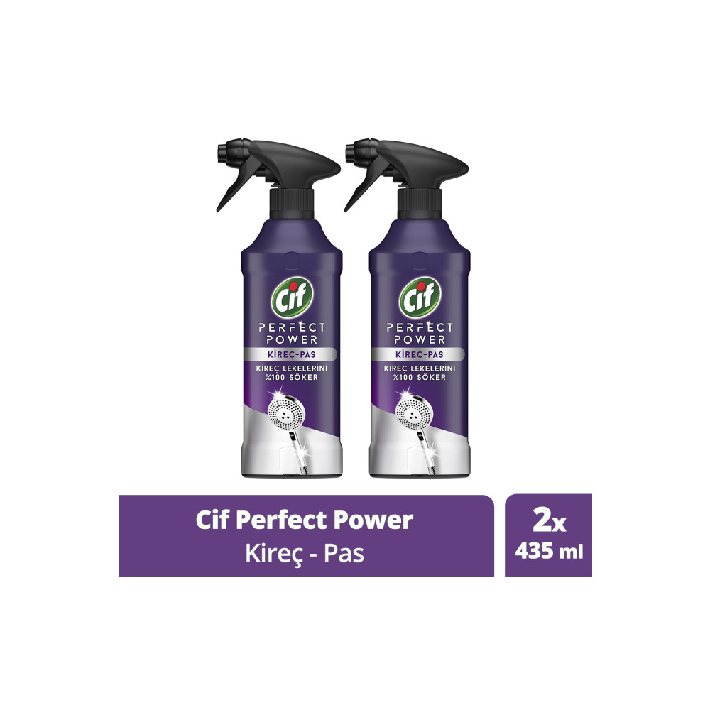 Cif Perfect Power Sprey Kireç Ve Pas Kireç Lekelerini %100 Söker 435 ml 2adet Parlatıcı ve Temizleyiciler Fiyatı