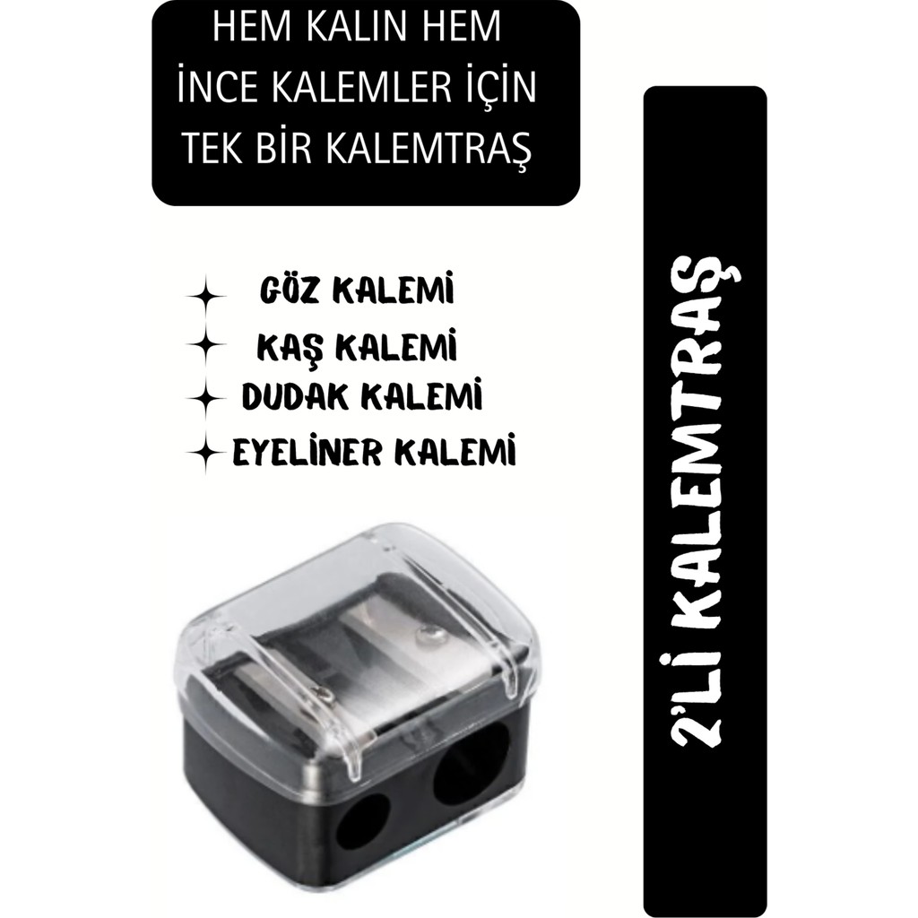 Çift Girişli Kozmetik Kalemtraş, Göz, Dudak, Kaş ve Eyeliner Kalemleri Için Kalem & Yazı Gereçleri Fiyatı