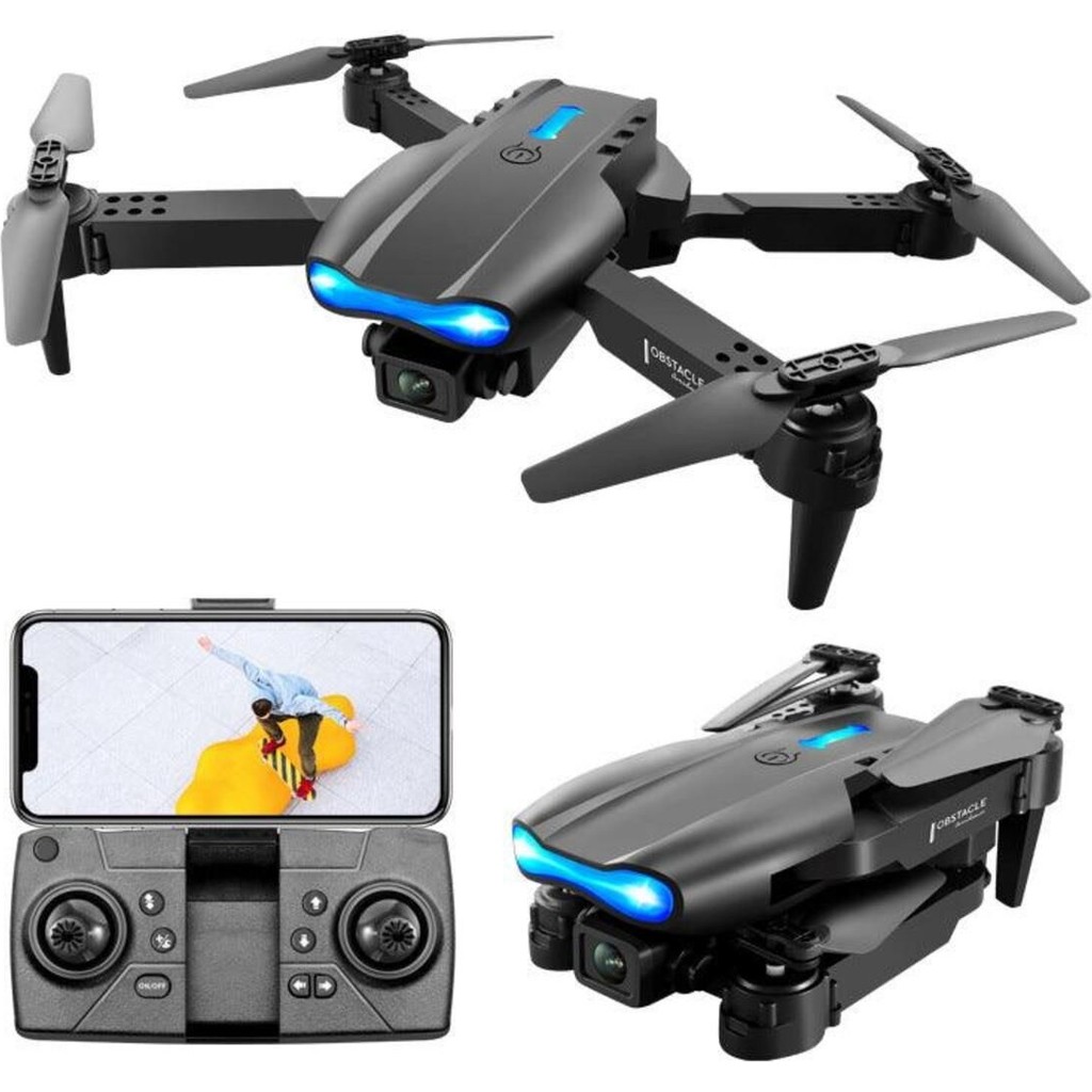 Çift Kamera Drone Uzaktan Kumanda App Destekli Quadcopter Tek Tuş Iniş Kalkış - Siyah TV Aksesuarları Fiyatı