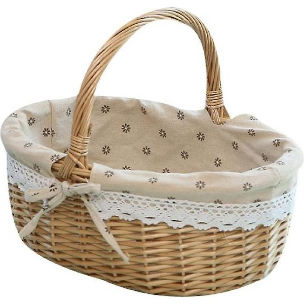 Çift Katlanır Kolları Sepeti (Haki) ile Piknik Sepeti Doğal Dokuma Woodchip - Haki Mangal & Barbekü Malzemeleri Fiyatı