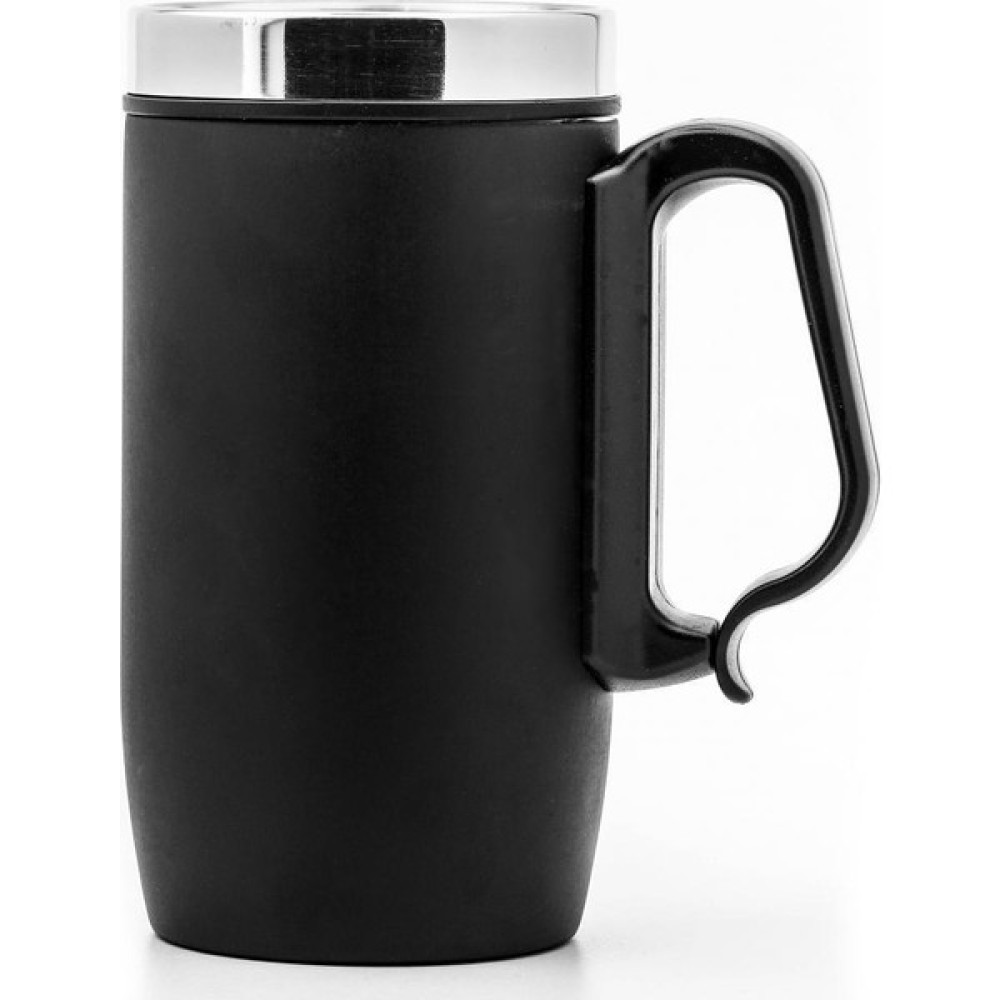 Çift Katman Kauçuk Taban 280ML Mat Siyah Kulplu Paslanmaz Çelik Küçük Termos Bardak Mug Kupa Çay Kahve Termosu Kamp Mutfağı Fiyatı