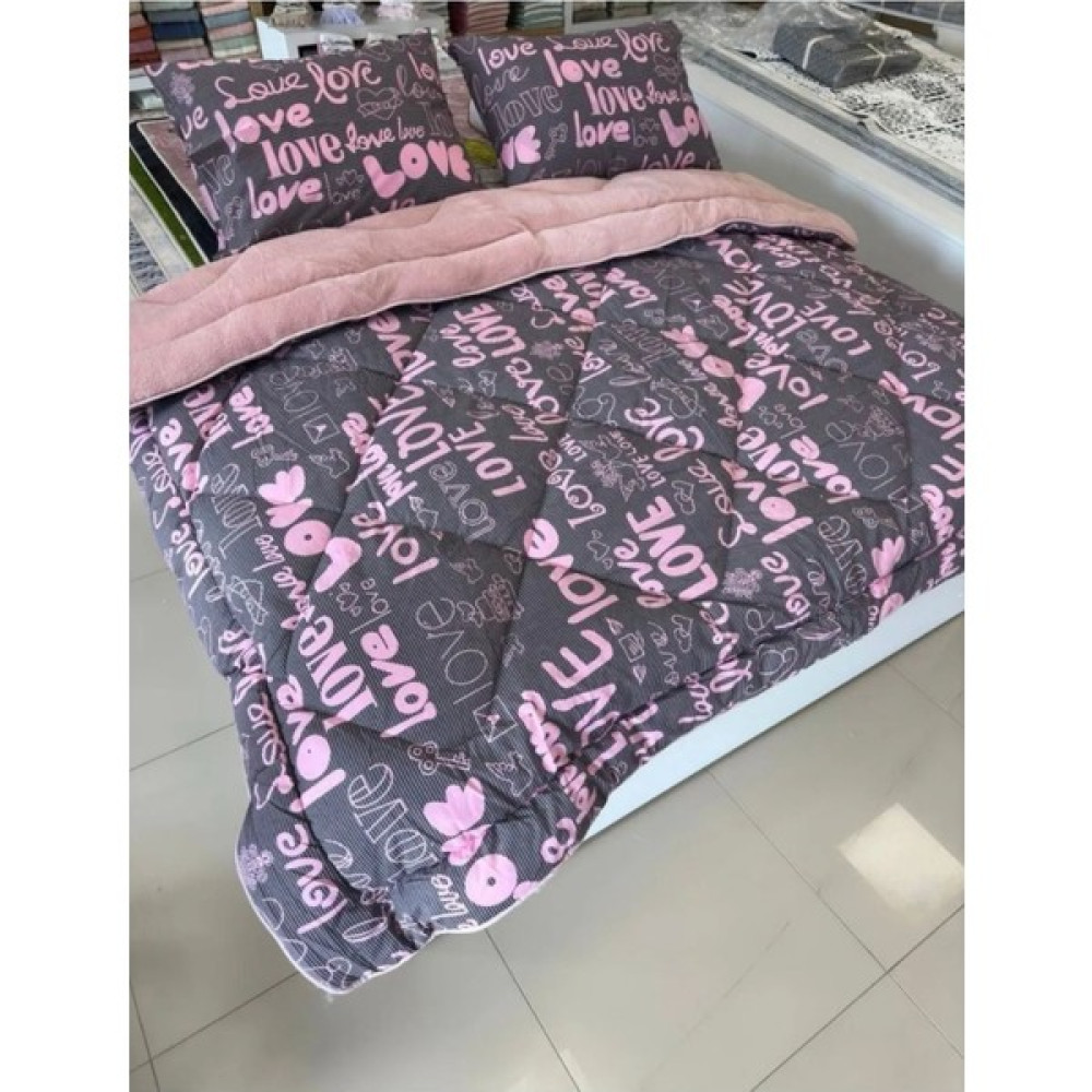 Çift Kişilik Love Welsoft Yorgan Çift Taraflı 195X215 - Pembe Yorgan Fiyatı