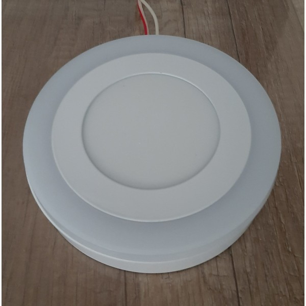 Çift Renkli 36 Watt (24+12) LED Panel Sıva Üstü Yuvarlak Spot Armatür 6500K Mavi-Kırmızı-Pembe - Mavi Armatür Fiyatı