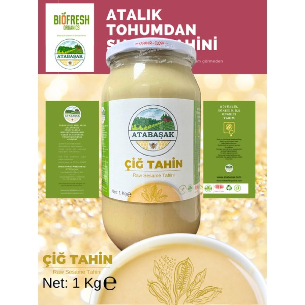 Çiftçiden Organik Market Çiftçiden Organik Sarı Taneli Özberk Yerli Susam Tahini (Taze Çekim) 1 kg Diğer Fiyatı