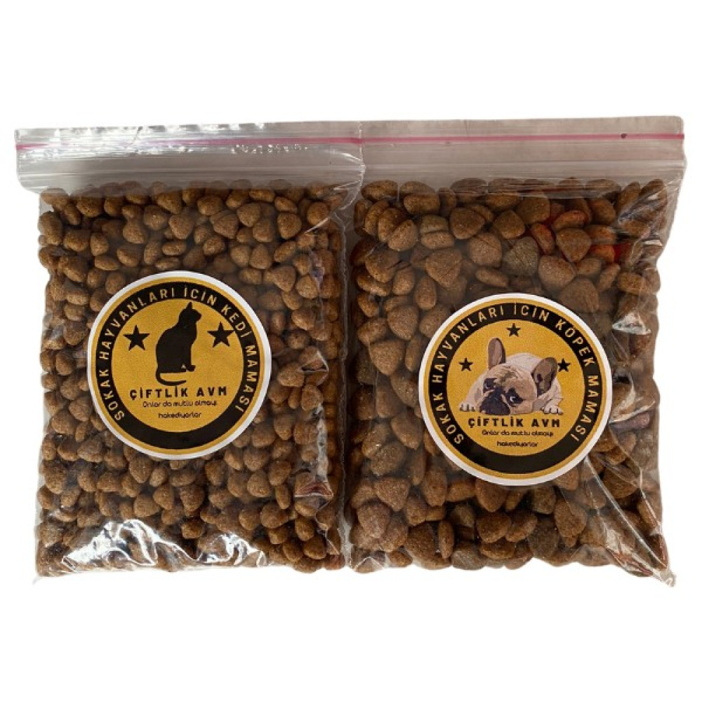 Çiftlik Avm Sokak Hayvanları Için Cep Kuru Kedi-Köpek Maması 100GR*2ADET Evcil Hayvan Ürünleri Fiyatı