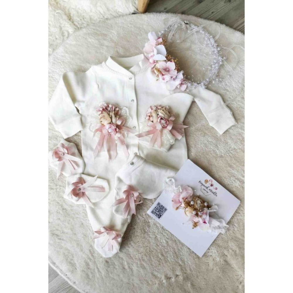 Çiğdem Kaya Design Cicekli Anne Bebek Özel Tasarım Hastane Çıkışı Bebek Hastane Çıkışı Fiyatı