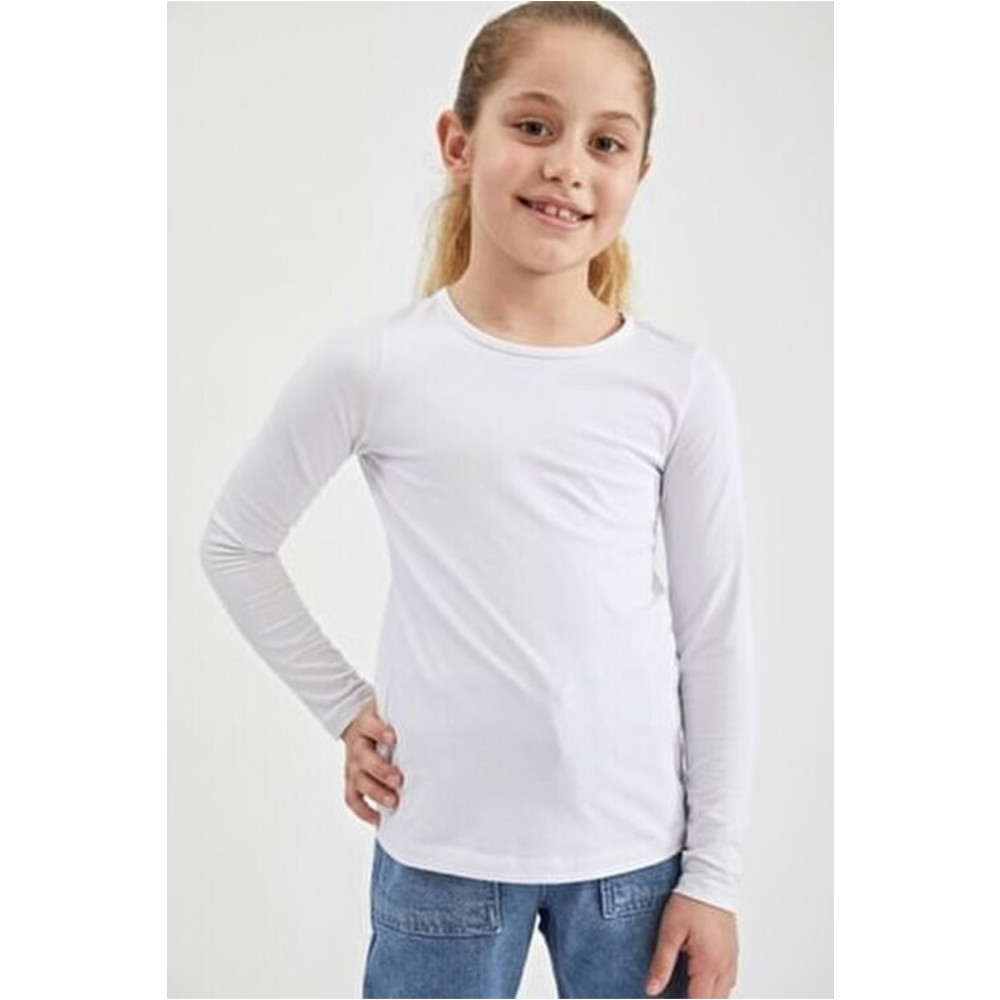 Çiggo Kids Unisex Bisiklet Yaka Basic Uzun Kollu Çocuk T-shirt (4-13) Yaş 12-13 Yaş Beden Bayan T-shirt Fiyatı
