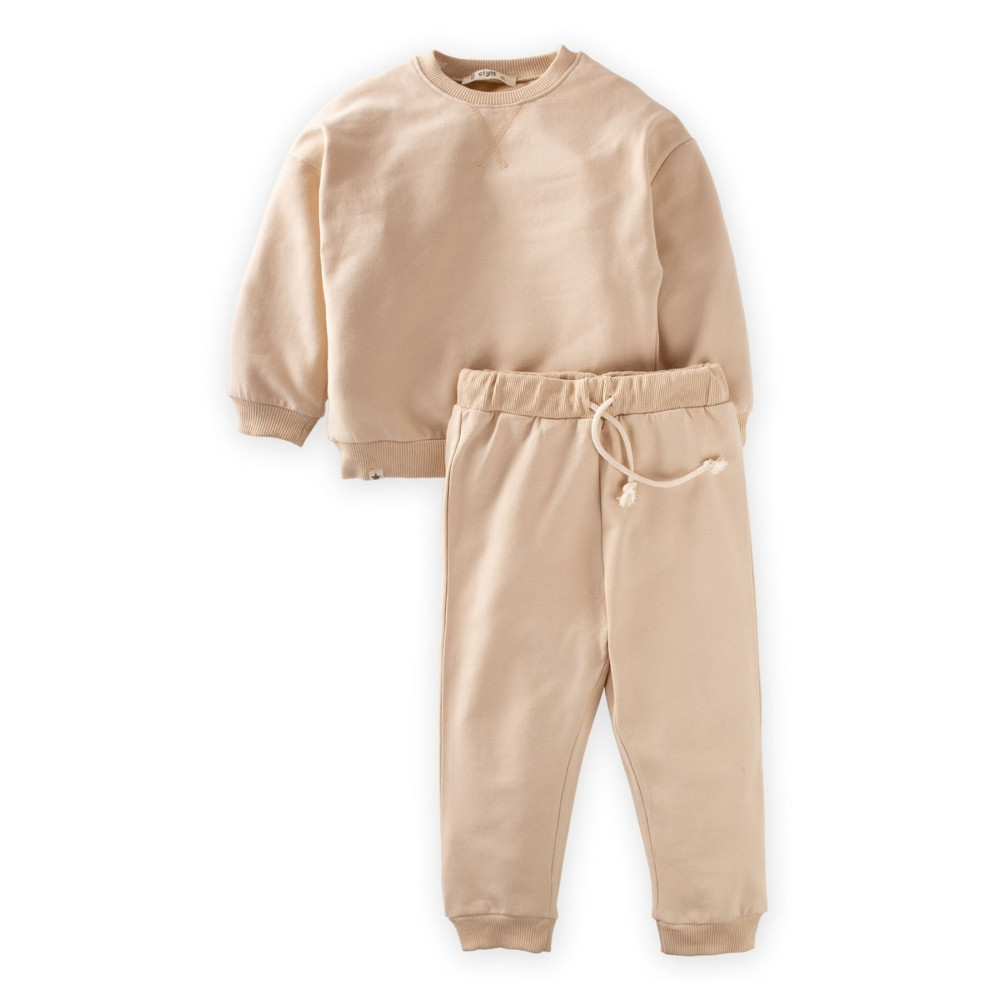 Cigit Basic Karyoka Detaylı Sweatshirt Takım 3-8 Yaş Kum 7-8 Yaş Beden Bebek Giyim-Tekstil Fiyatı
