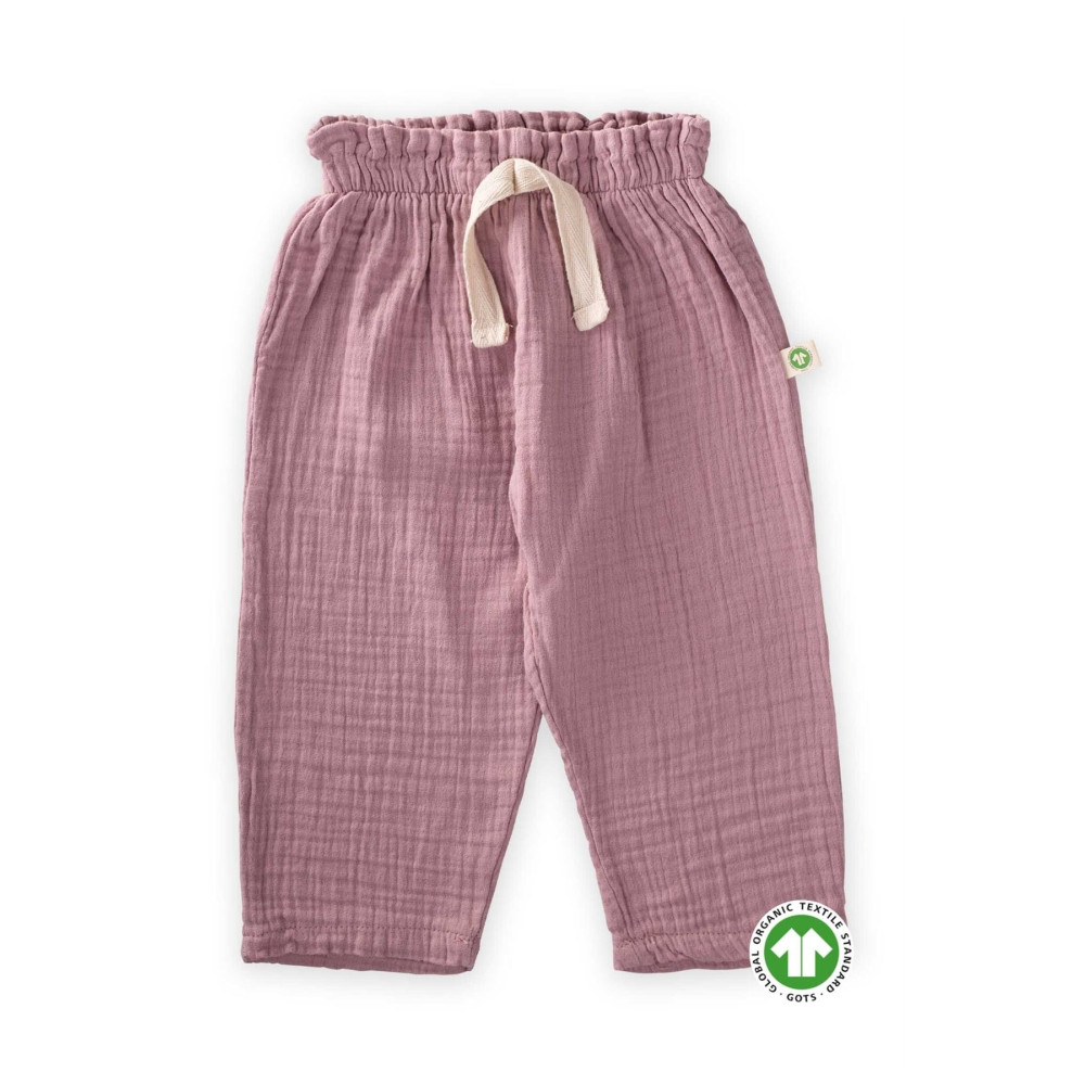 Cigit Organik Beli Fırfırlı Geniş Kesim Müslin Pantolon 1-8 Yaş Leylak 3-4 Yaş Beden Kadın Pantolon Fiyatı