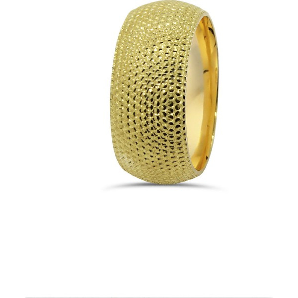 Cigold 14 Ayar Sade Alyans 22K1ALS0403001348 - Yeşil - 22 Altın Alyans Fiyatı