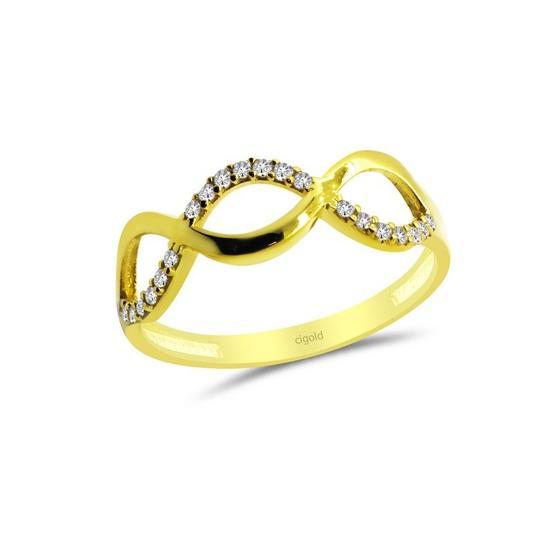 CiGold 16K1YZK0161015164 14 Ayar Taşlı Fantezi Yüzük