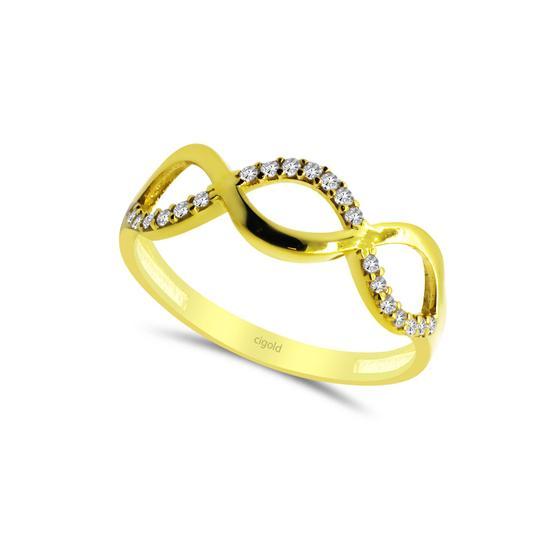 CiGold 16K1YZK0161015164 14 Ayar Taşlı Fantezi Yüzük
