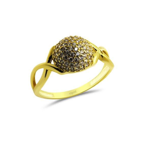 CiGold 17K1YZK0228015156 14 Ayar Taşlı Fantezi Yüzük