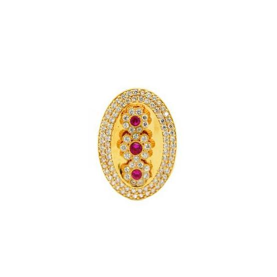 CiGold 17K2YZK01065054887 22 Ayar Taşlı Fantezi Yüzük