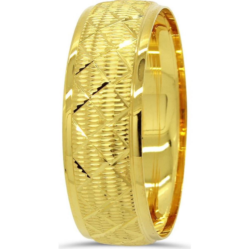 Cigold 22 Ayar Sade Alyans 12K1ALS0259002182 - Yeşil - 12 Altın Alyans Fiyatı