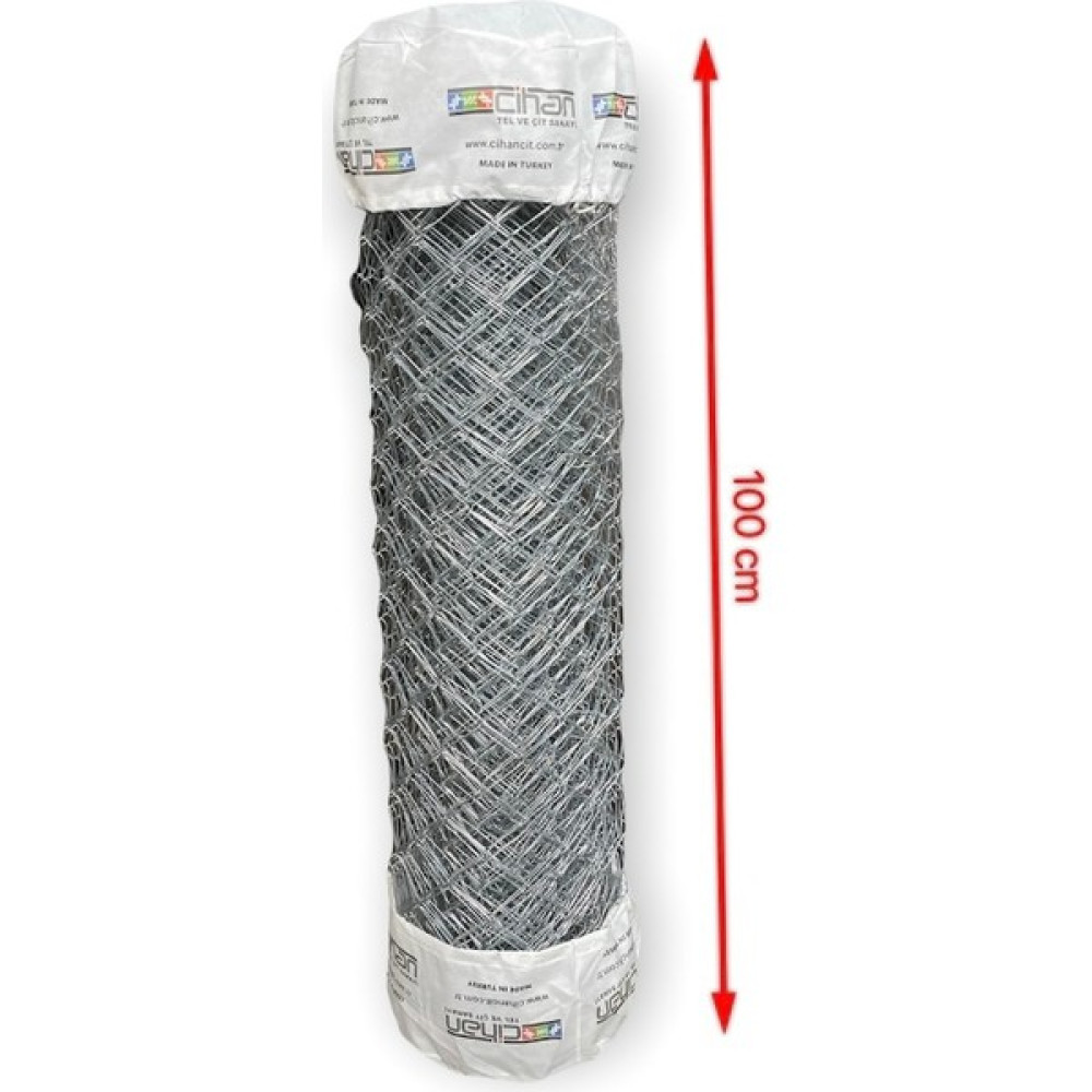 Cihan Çit Galvanizli Örgü Tel Bahçe Çiti - 2,00 mm Kalınlık 80*80 Göz Aralığı H:100 cm L:10 Metre - H:100CM Bahçe Çiti Fiyatı