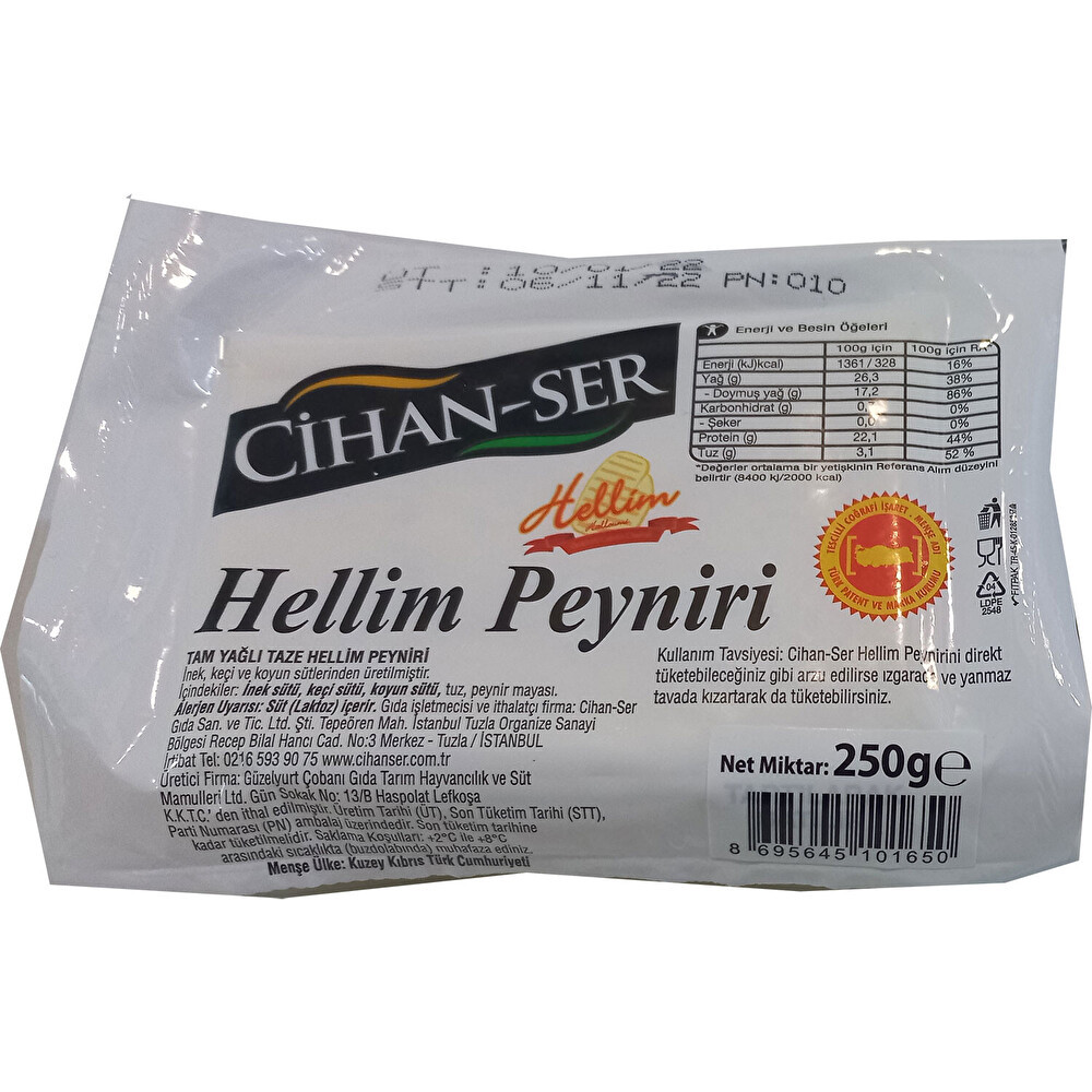 Cihan-Ser Hellim Peyniri 250 G Peynir Fiyatı