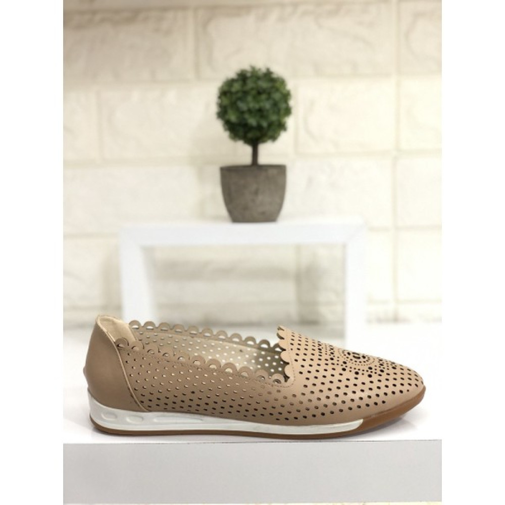 Cihan Shoes Kadın Lazer Kesim Fileli Yazlık Babet Ayakkabı Babetler Fiyatı