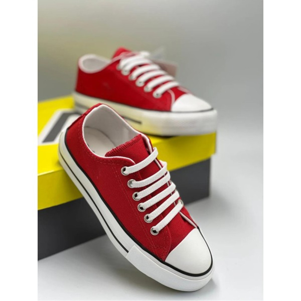 Cihan Shoes Kız Çocuk Lastik Bağcıklı Çocuk Convers Kırmızı Spor Ayakkabı Fiyatı