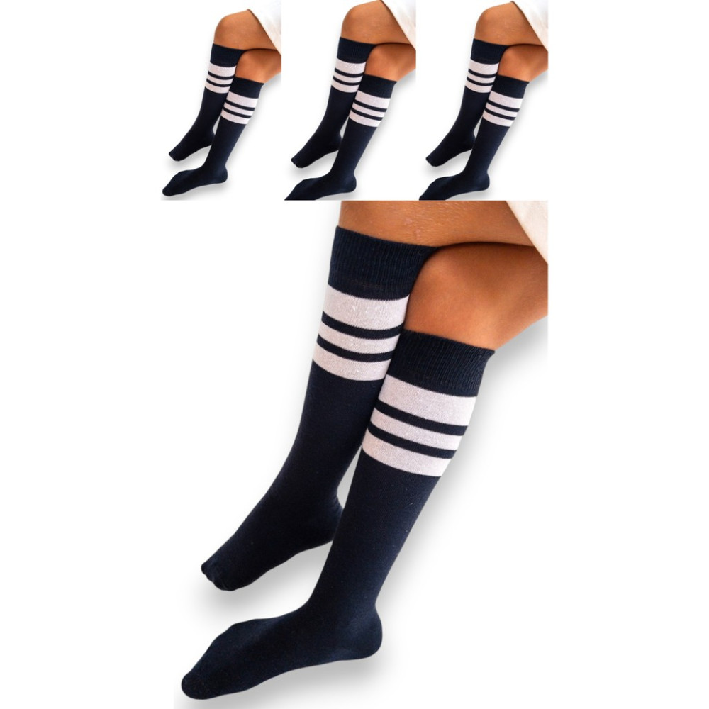 Ciho Socks 4 Çift Kız Çocuk Kadın Karışık Çizgili Kaymayan Diz Altı Orta Okul Lise Kolej Okul Çorabı Kız Çocuk Çorap Fiyatı