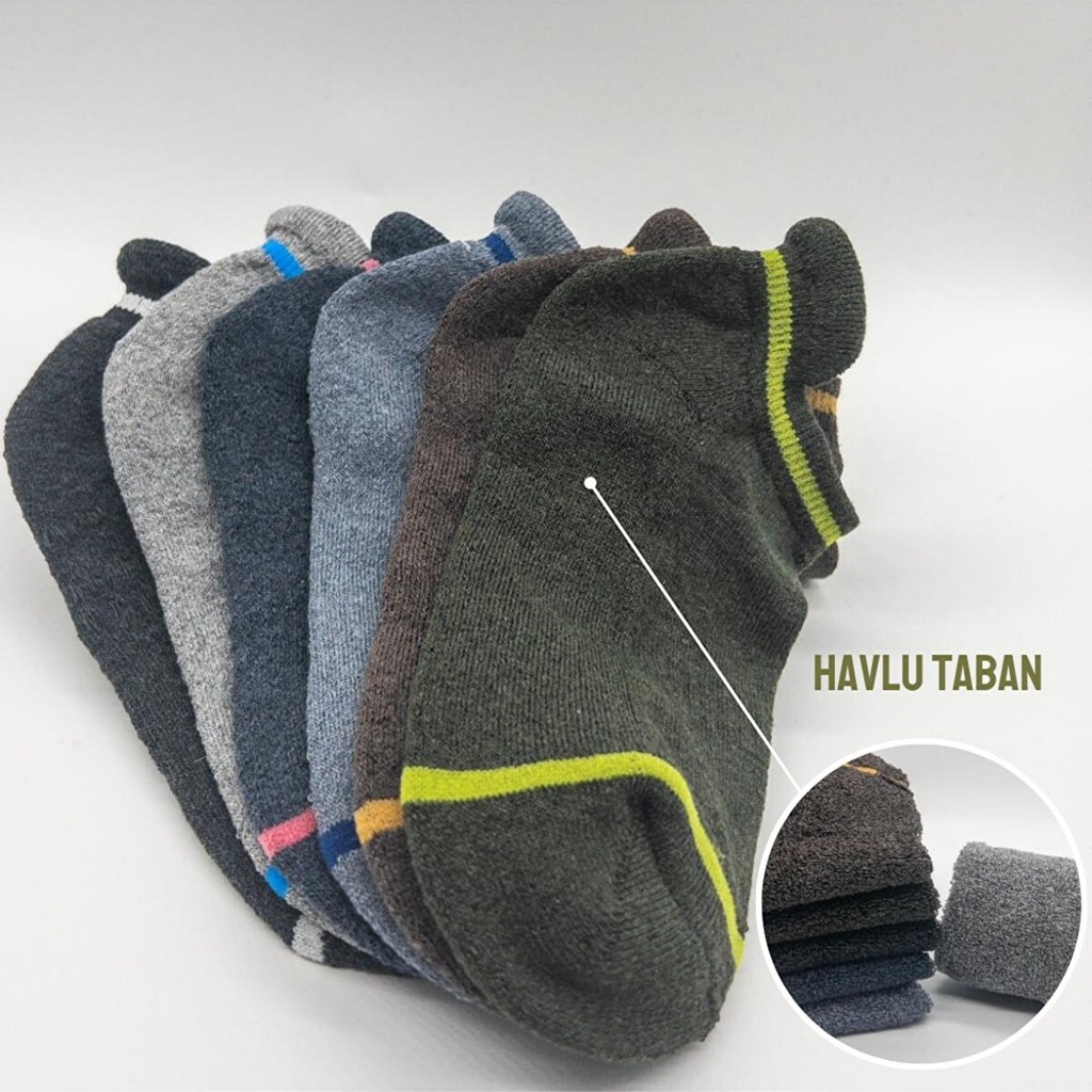 Ciho Socks 6 Çift Kadın Kışlık Havlu Taban Pastel Renkler Çekçekli Patik Çorap El / Yüz Havlusu Fiyatı