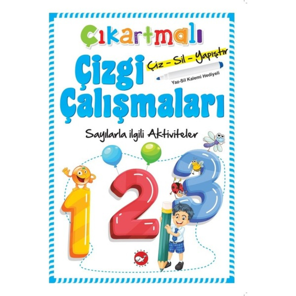 Çıkartmalı Çizgi Çalışmaları-Sayılarla ilgili Aktiviteler Okul Öncesi Eğitici & Öğretici Kitaplar Fiyatı