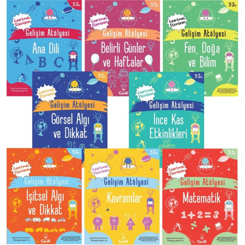 Çıkartmalı Etkinliklerle Gelişim Atölyesi Serisi - 4+ Yaş, Neşeli, Eğitici Aktiviteli (8 Kitap) Oto Boyaları Fiyatı