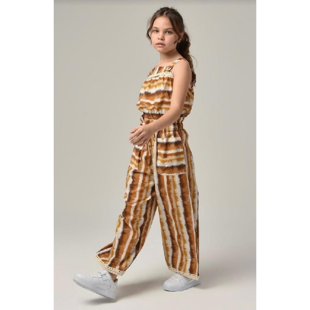 Çikoby Digidi Kıds-Çikoby Kız Çocuk Şifon Hardal Batik Desen Crop Askılı Bluz - Pantolon Yazlık Bohem Takım 8- 14 Yaş Kız Çocuk Giyim Takımı Fiyatı