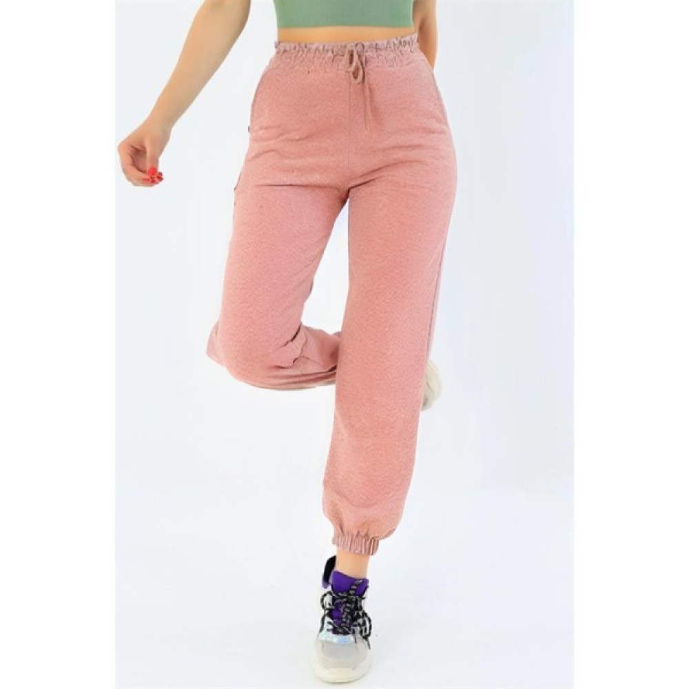 Çikomm Paça Lastikli Düz Jogger Eşofman Altı Somon Kadın Eşofman Fiyatı