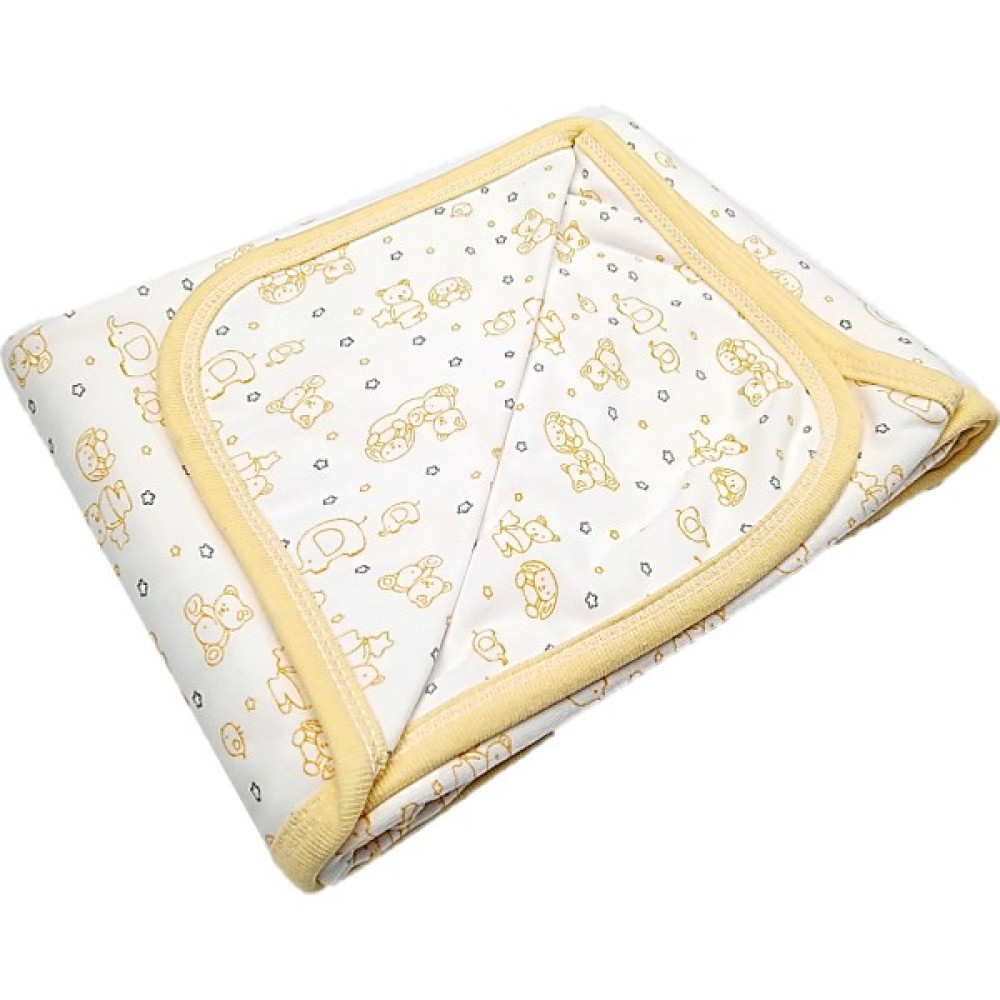 Çil Özlem Bebe Bebek Çift Kat Penye Battaniye Kundak 80X90 cm - Sarı Bebek Battaniyesi Fiyatı