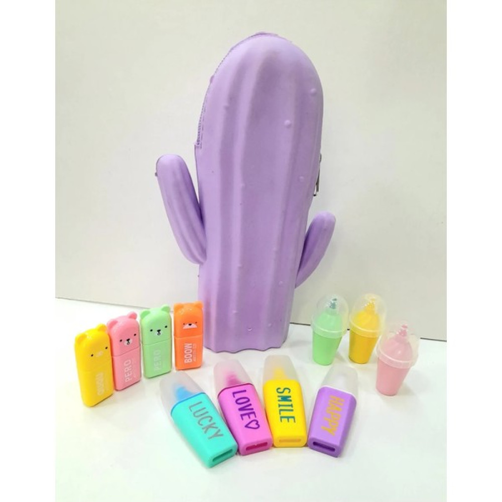 Çilek Home Avm Çilekhomeavm Çilekhomeavm Silikon Kaktüs Kalemlik-Dondurma -Ayıcık- Fosforlu Kalem Seti Highlighter Set FWE444 - Karışık-Çok Renkli Fosforlu Kalem Fiyatı